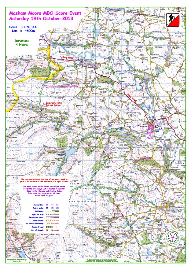 2013 Masham 50000 Working Drawing without Controls 12th October