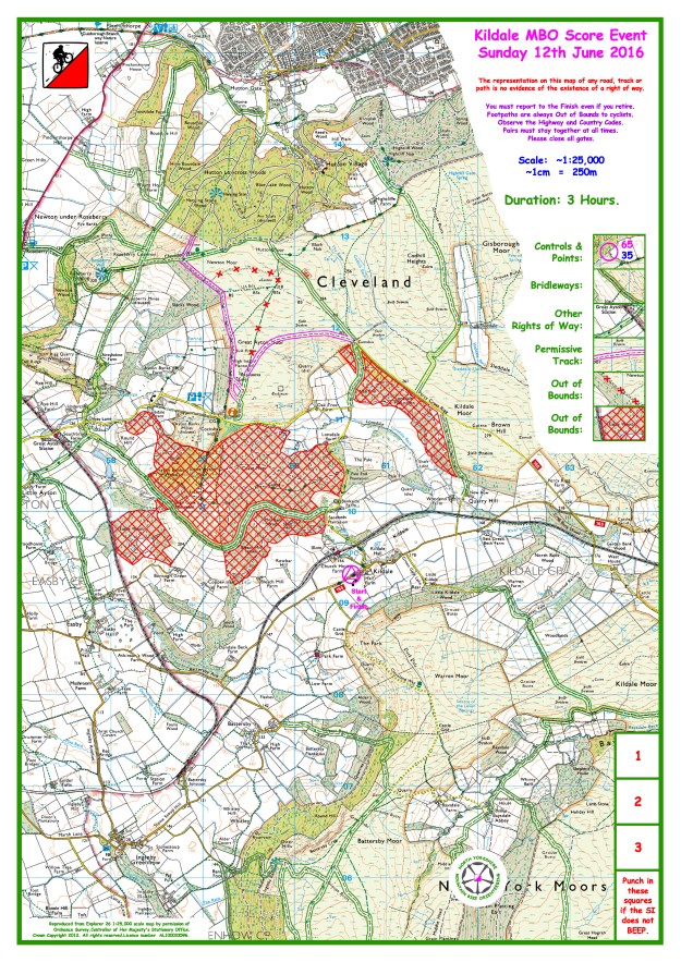 Kildale blank map